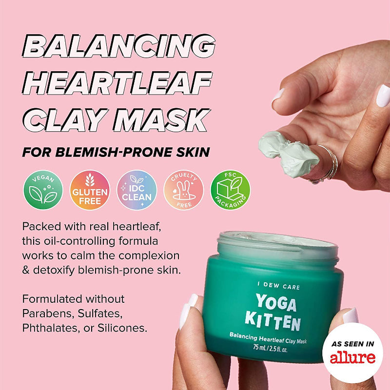 Yoga Kitten Balancing Heartleaf Clay Mask