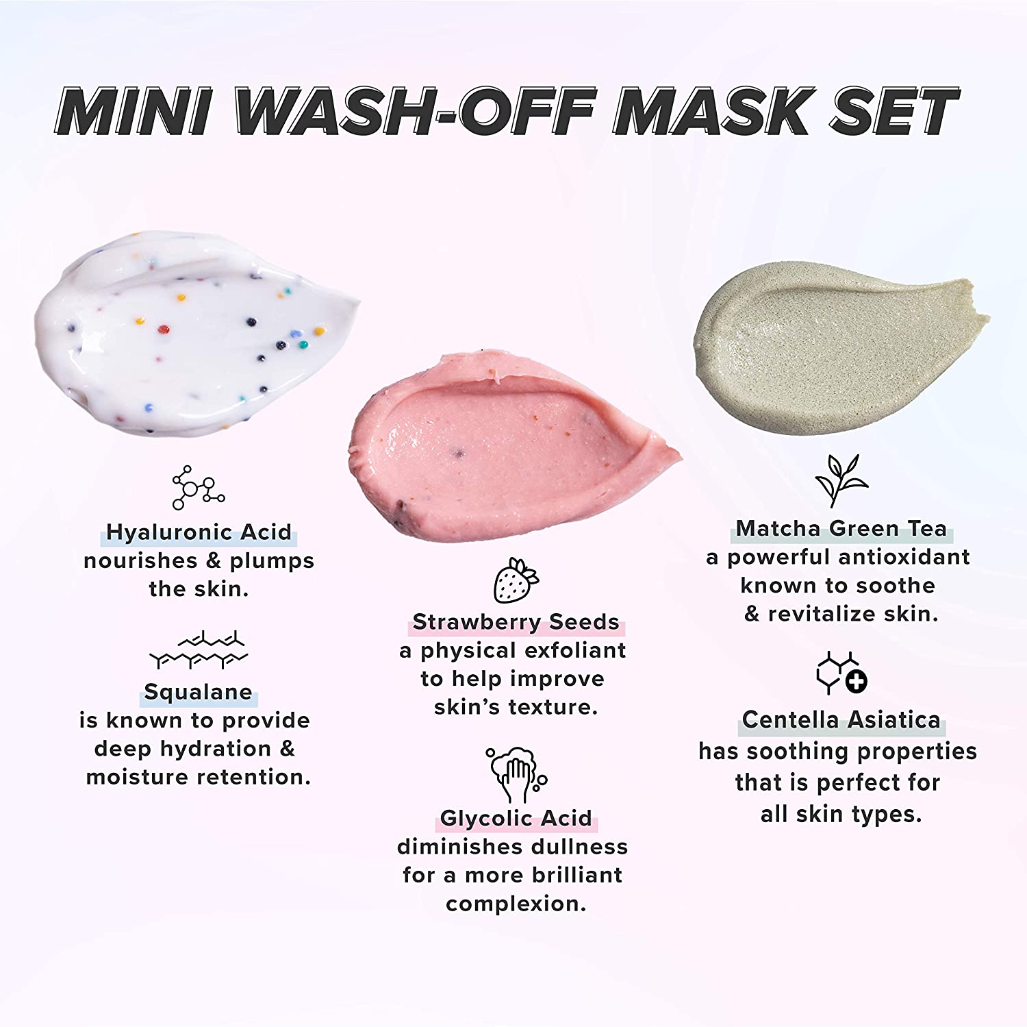 Mini Scoops Ice Cream Flavored Wash-Off Masks